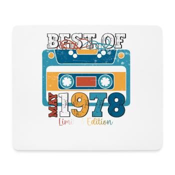 45.Geburtstag Mann Kassette May Jahrgang 1978 - Mousepad (Querformat) - Weiß - Vorne