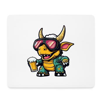 Dinosaur triceratops Après Ski Beer - Mouse Pad (horizontal) - white - Front