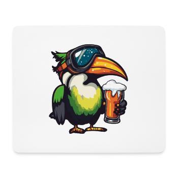Toucan Bird Après Ski Beer Comic - Mouse Pad (horizontal) - white - Front