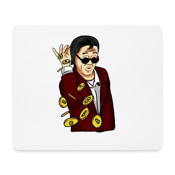 Satoshi Coin Drop – Bitcoin Crypto - Tapis de souris (format paysage) - blanc - Devant