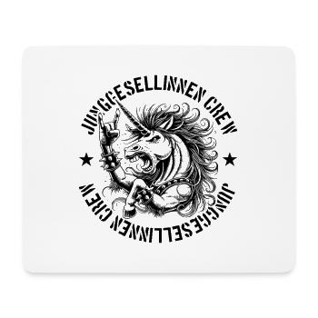 Junggesellinnen Crew Einhorn Jga - Mousepad (Querformat) - Weiß - Vorne