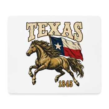 Texan Heritage Pferd mit Flagge 1845 - Mousepad (Querformat) - Weiß - Vorne