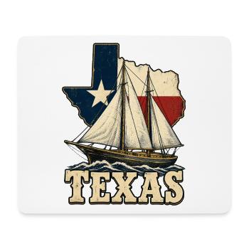 Texas Segelboot Vintage - Mousepad (Querformat) - Weiß - Vorne