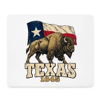 Texas Bison 1845 Flag Vintage - Mousepad (Querformat) - Weiß - Vorne