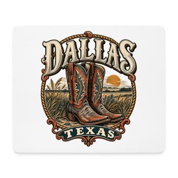 Texas Dallas Cowboy Stiefel - Mousepad (Querformat) - Weiß - Vorne