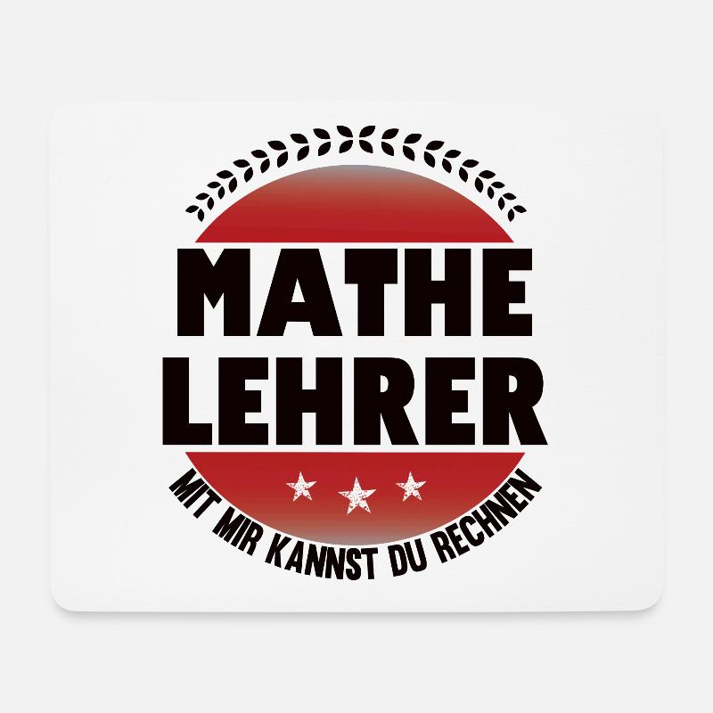 Lustiges Shirt Mathelehrer - Mousepad (Querformat) - Weiß