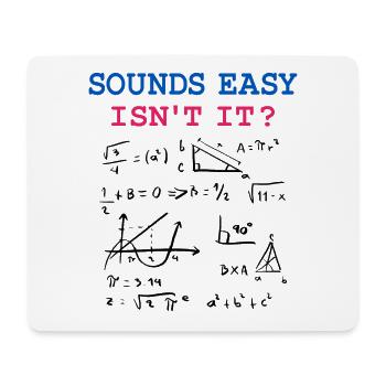 Drôles de dictons mathématiques, physique et formules mathématiques - Tapis de souris (format paysage) - blanc - Devant