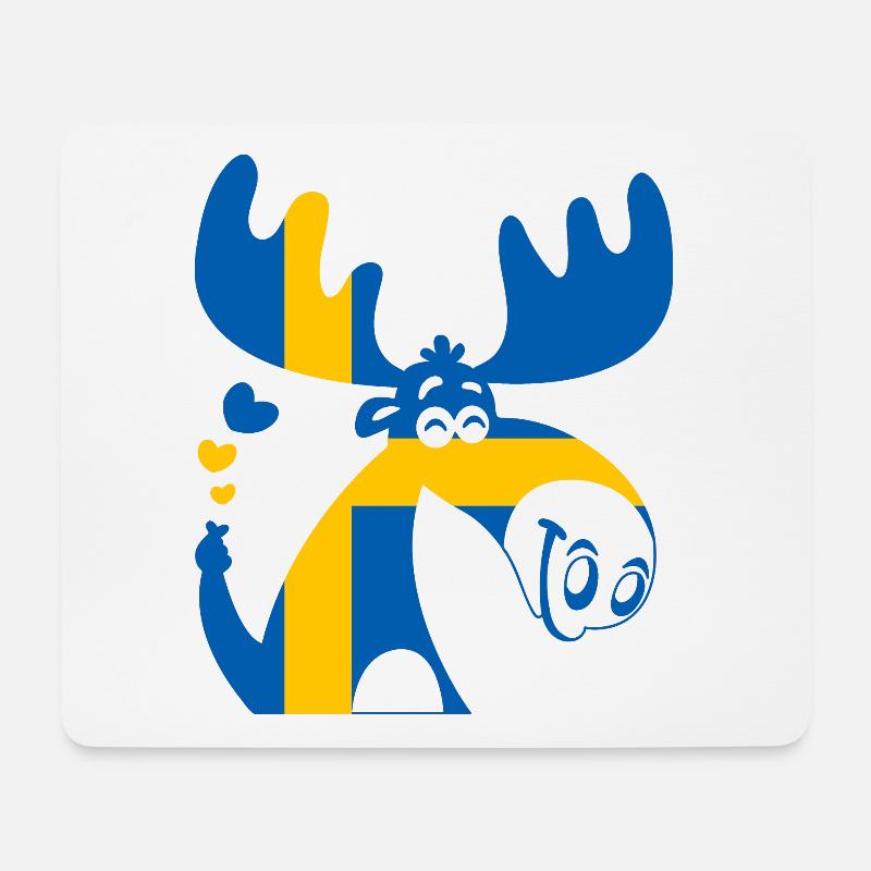 ELCH SCHWEDEN FLAGGE - Mousepad (Querformat) - Weiß