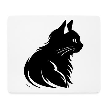 Chat - Tapis de souris (format paysage) - blanc - Devant
