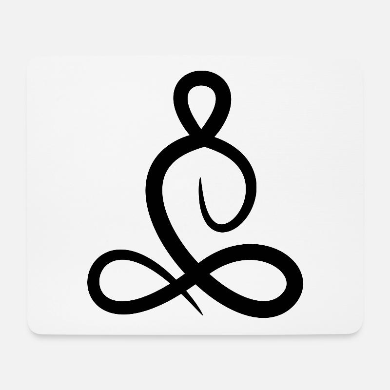 lotus yoga - Mouse Pad (horizontal) - white