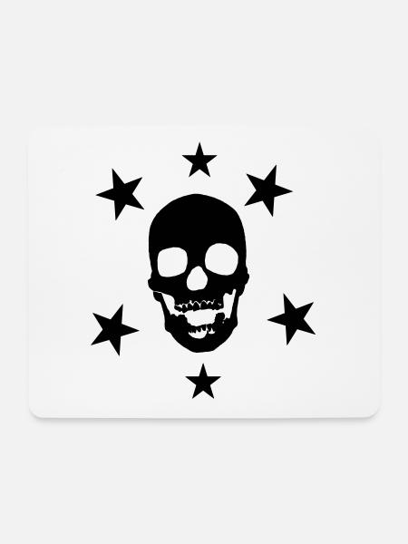 SKULL SUPERSTAR - Mouse Pad (horizontal) - white