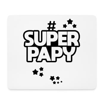 Super papy - Tapis de souris (format paysage) - blanc - Devant