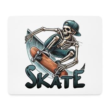 Skate Skater Skateboard Roller Skating Skeleton - Mouse Pad (horizontal) - white - Front