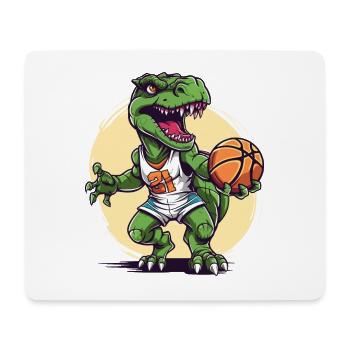 Basketball Dinosaure T-Rex Player Sports Cartoon - Tapis de souris (format paysage) - blanc - Devant