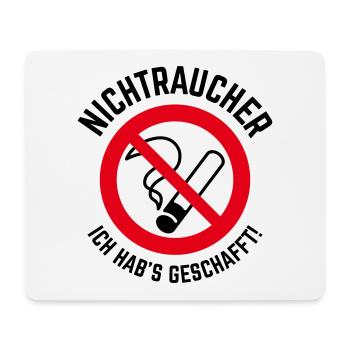 Nichtraucher – Ich Hab’s Geschafft! (3C / B) - Mousepad (Querformat) - Weiß - Vorne