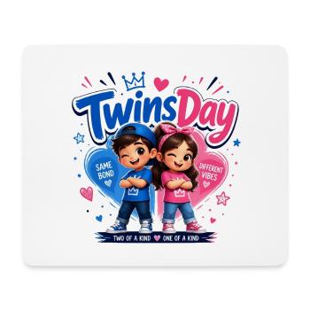 TwinsDay Gemini Vibes - Mouse Pad (horizontal) - white - Front