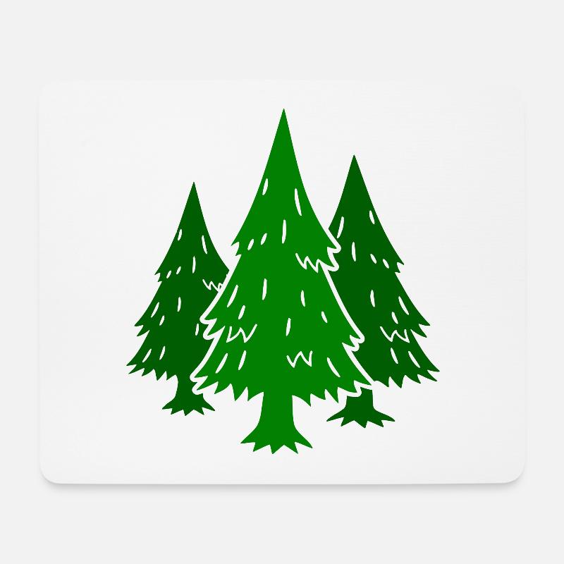 Wald Nadelbaum Bäume Tanne Tannenbaum Fichte - Mousepad (Querformat) - Weiß