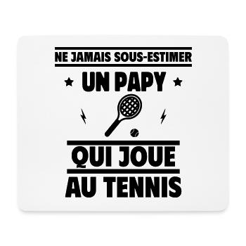 Ne jamais sous-estimer un papy tennisman - Tapis de souris (format paysage) - blanc - Devant
