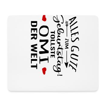 Alles Gute zum Geburtstag beste Oma tollste Omi - Mousepad (Querformat) - Weiß - Vorne