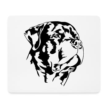 ROTTWEILER Portrait Wilsigns cadeau chien chiens - Tapis de souris (format paysage) - blanc - Devant