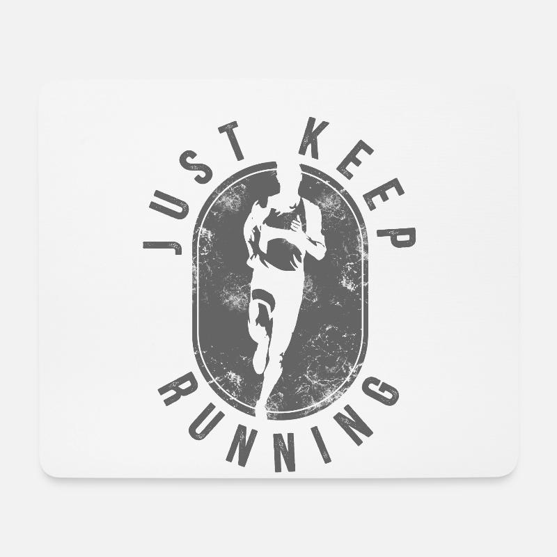 Marathonläufer Laufen Sport - Mousepad (Querformat) - Weiß