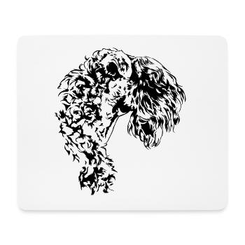 KERRY BLUE TERRIER Portrait Hund Hunde Wilsigns - Mousepad (Querformat) - Weiß - Vorne