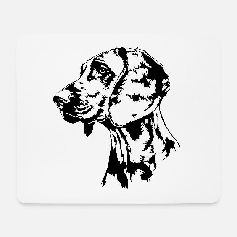 HANNOVERSCHER SCHWEIßHUND Jagdhunde Portrait - Mousepad (Querformat) - Weiß