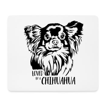Aimé par un chien Chihuahua disant chien Wilsigns - Tapis de souris (format paysage) - blanc - Devant