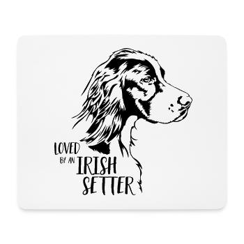 Loved by an Irish Setter Hundespruch Wilsigns - Mousepad (Querformat) - Weiß - Vorne