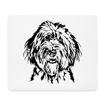 Bobtail Portrait Hunde Hund Sheepdog Wilsigns - Mousepad (Querformat) - Weiß - Vorne