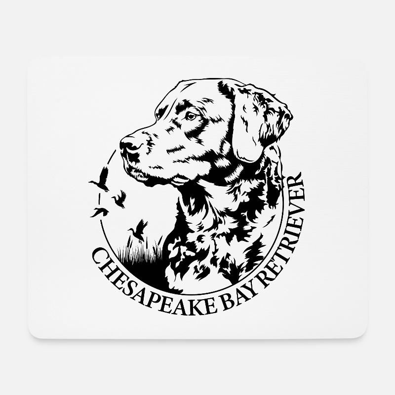Chesapeake Bay Retriever Portrait Hunde Wilsigns - Mousepad (Querformat) - Weiß