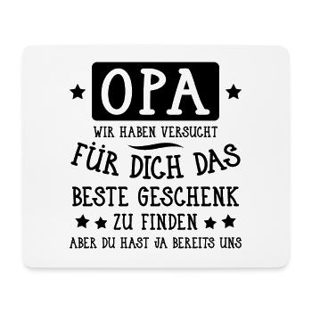 Opa... für dich das beste Geschenk... - Mousepad (Querformat) - Weiß - Vorne