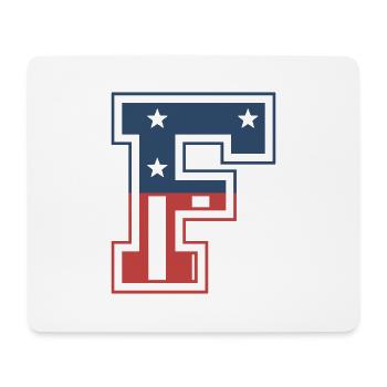 Buchstabe F USA - Mousepad (Querformat) - Weiß - Vorne