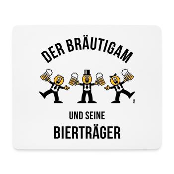 Der Bräutigam / Bierträger (Karikatur / 3C / B) - Mousepad (Querformat) - Weiß - Vorne