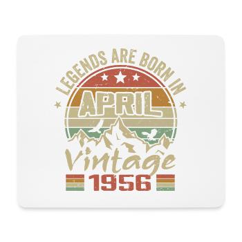 Né En Avril 1956 Vintage - Cadeau Avril 1956 - Tapis de souris (format paysage) - blanc - Devant