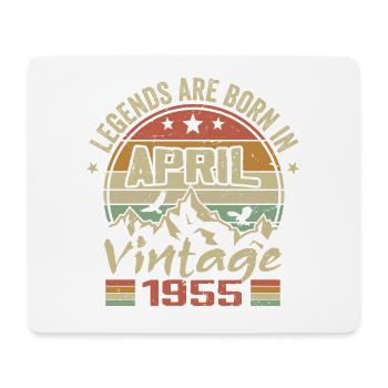 Né En Avril 1955 Vintage - Cadeau Avril 1955 - Tapis de souris (format paysage) - blanc - Devant
