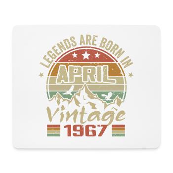 Né En Avril 1967 Vintage - Cadeau Avril 1967 - Tapis de souris (format paysage) - blanc - Devant