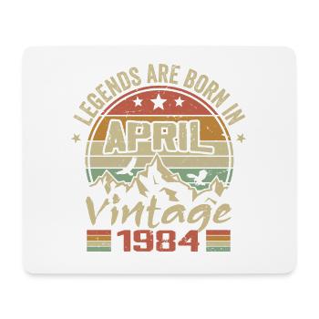 Born in April 1984 Vintage - April 1984 Gift - Mouse Pad (horizontal) - white - Front