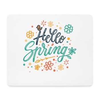 Hello Spring - Mouse Pad (horizontal) - white - Front