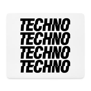 Techno  - Mouse Pad (horizontal) - white - Front