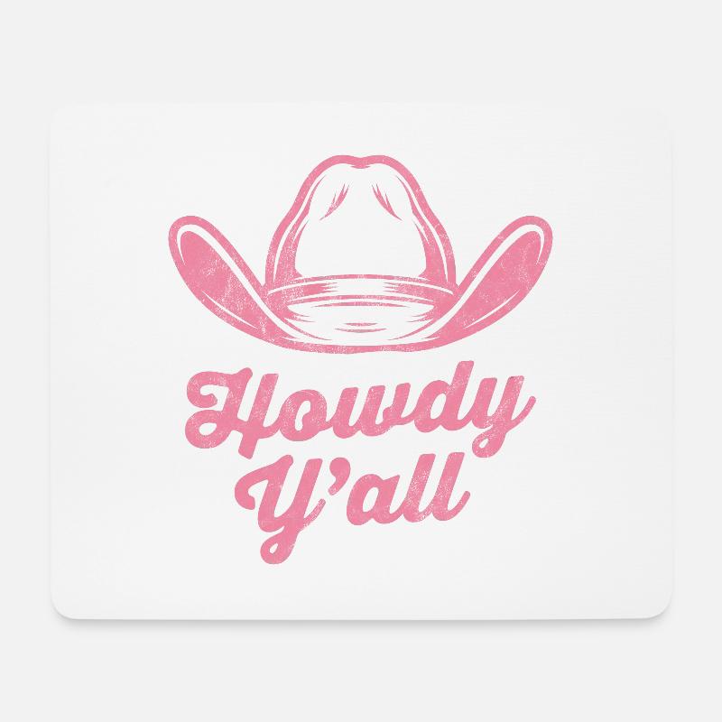 Howdy Y'all - Mousepad (Querformat) - Weiß