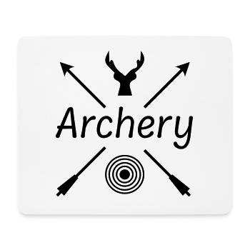 archery logo schwarz - Mousepad (Querformat) - Weiß - Vorne