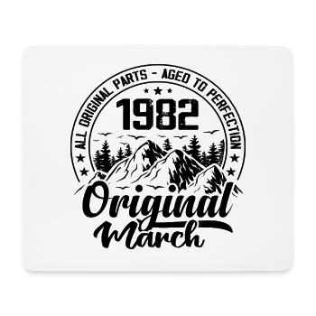 1982 März Original: Geschenk zum 42-jährigen Jubiläum - Mousepad (Querformat) - Weiß - Vorne