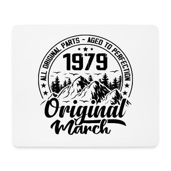 1979 March Original: 45 Years Anniversary Gift - Mouse Pad (horizontal) - white - Front