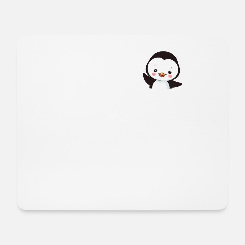 Pinguin - Mousepad (Querformat) - Weiß