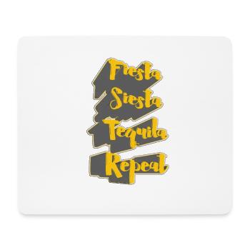 fiesta_siesta_tequila_repeat - Mousepad (Querformat) - Weiß - Vorne