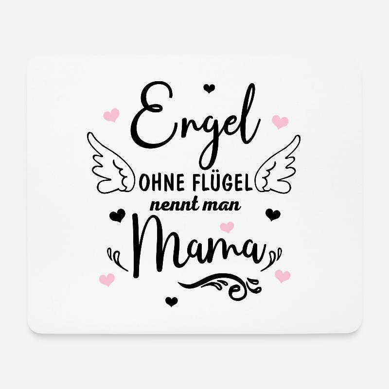 Mama - Engel ohne Flügel nennt man Mama - Mousepad (Querformat) - Weiß