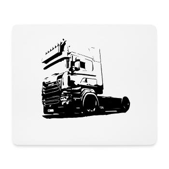 Schwedischer LKW - Mousepad (Querformat) - Weiß - Vorne
