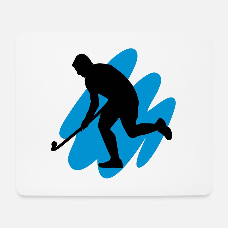 Field Hockey goes 3D - Mousepad (Querformat) - Weiß