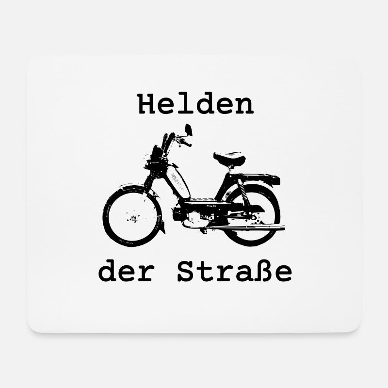 Helden der Straße, Hercules Prima 5, 25 km/h, Mofa - Mousepad (Querformat) - Weiß